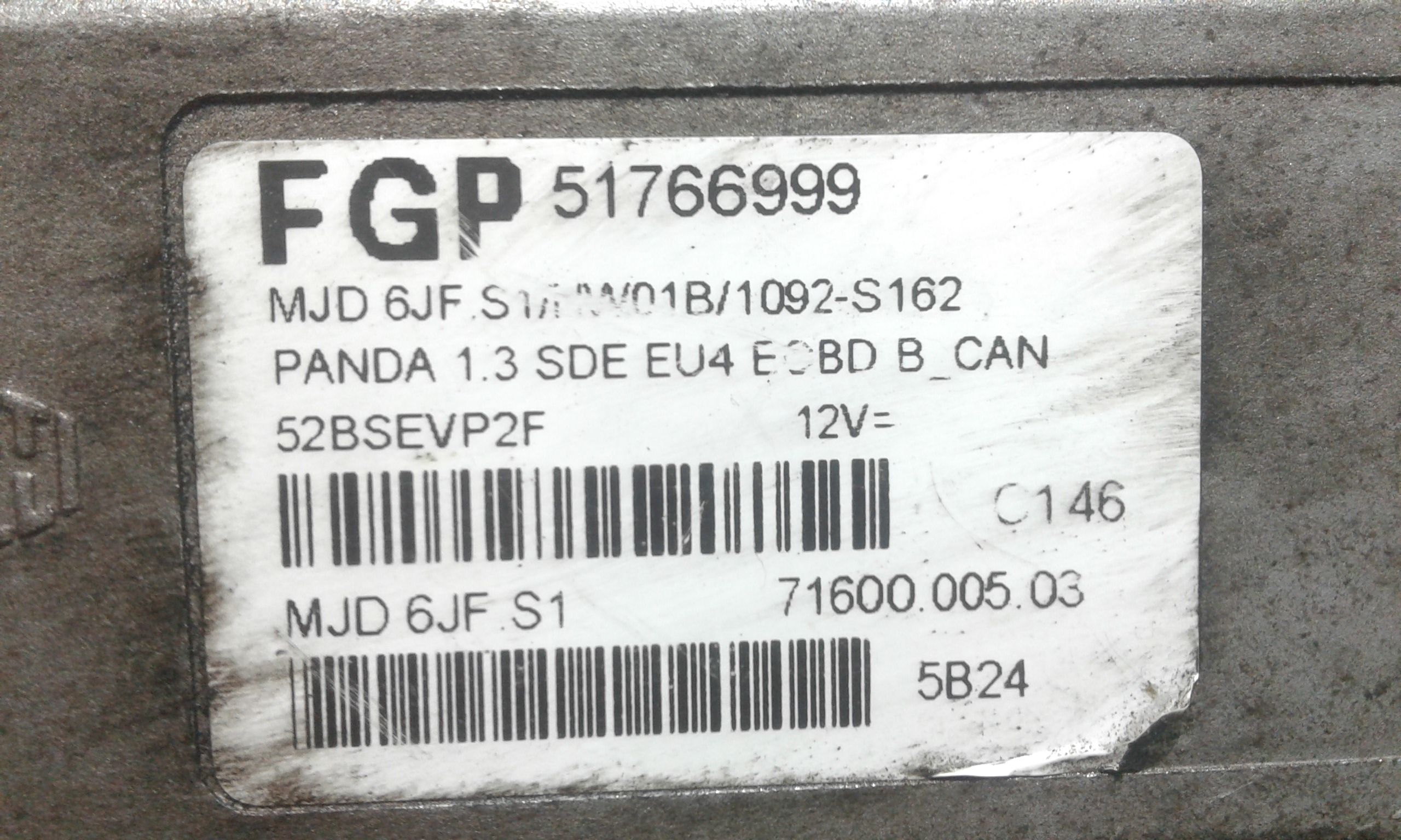 Centralina motore FIAT Panda 2 Serie