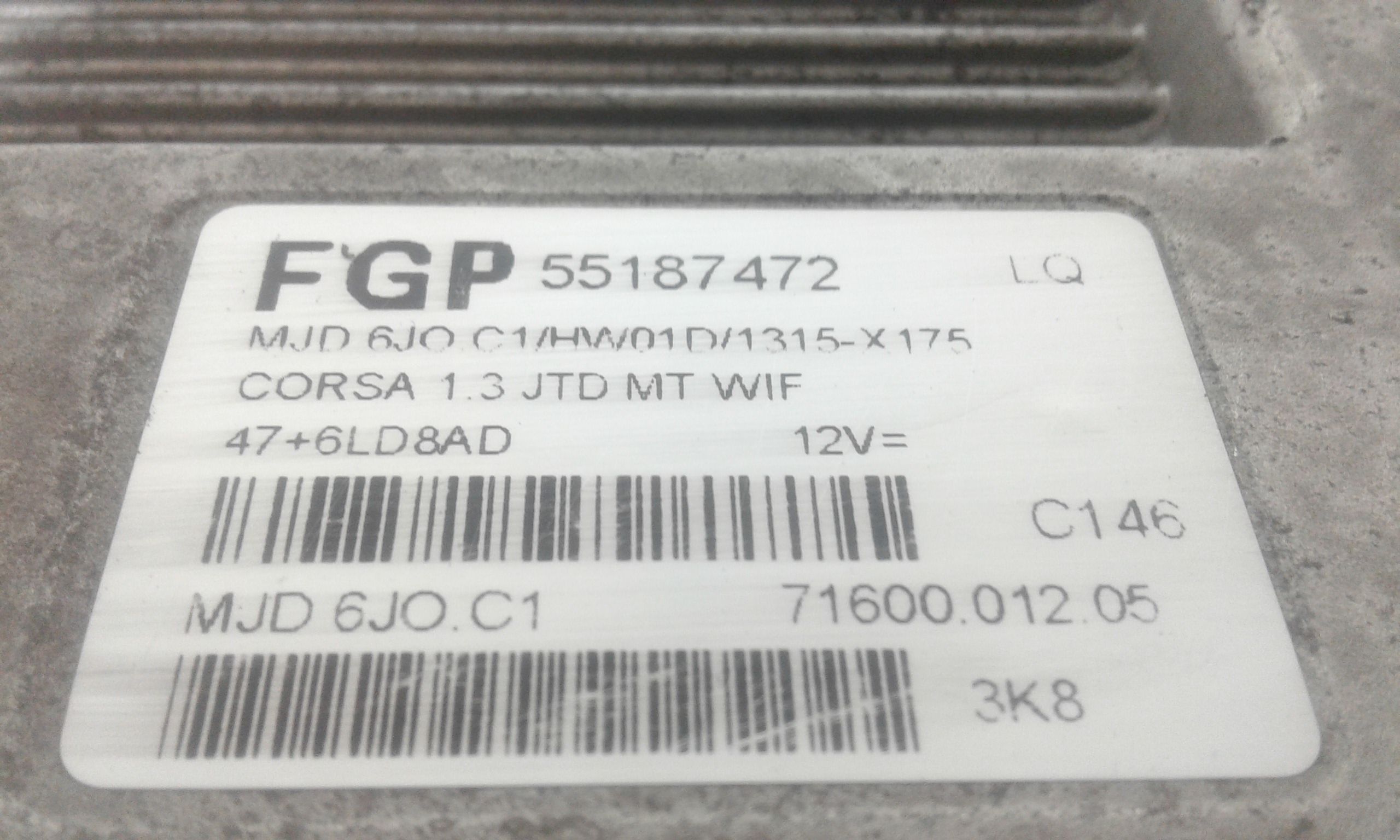 Centralina motore OPEL Corsa C 3P 2 Serie