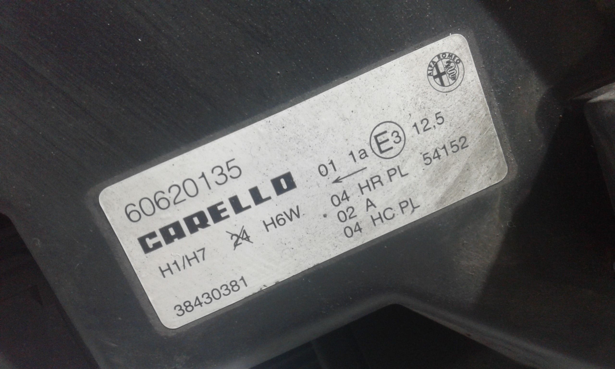 Faro anteriore Sinistro Guida ALFA ROMEO 156 S. Wagon 1 Serie