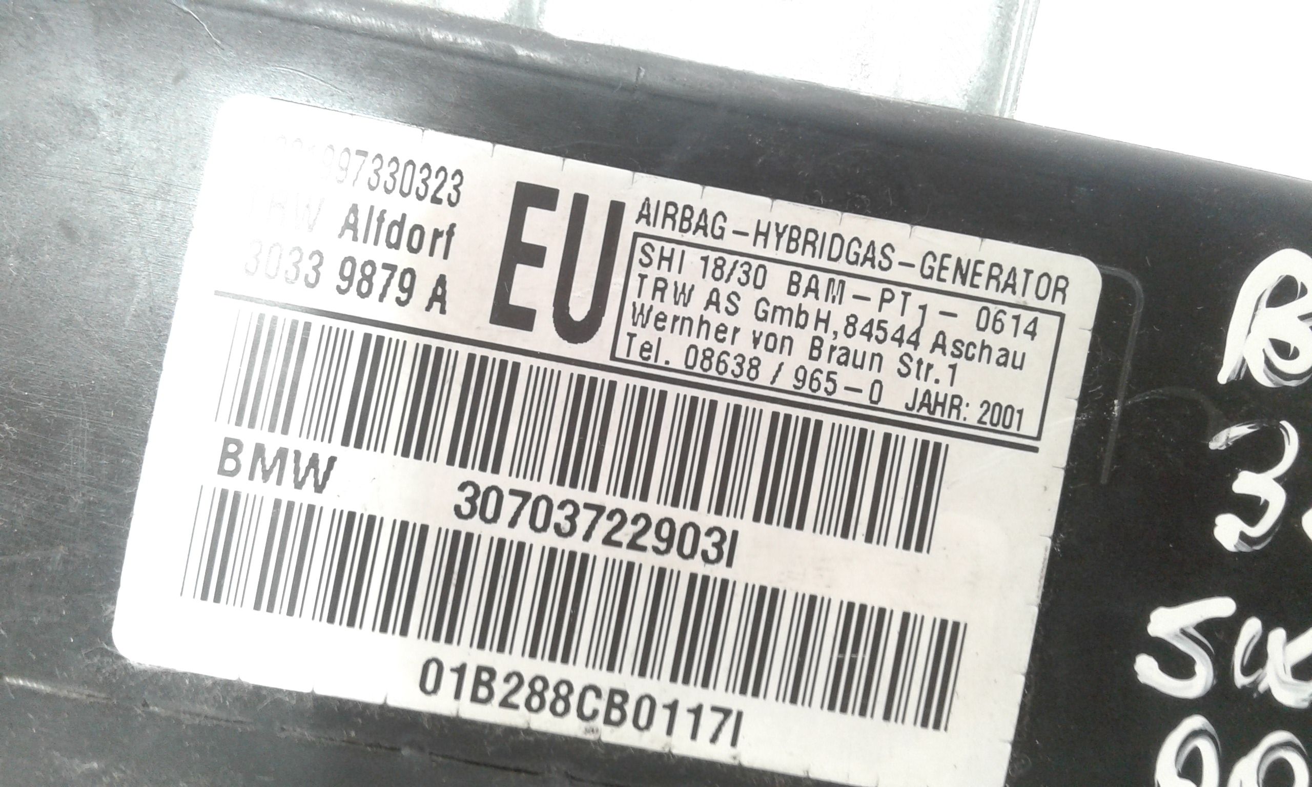 Airbag porta anteriore sinistra guida BMW Serie 3 E46 Touring