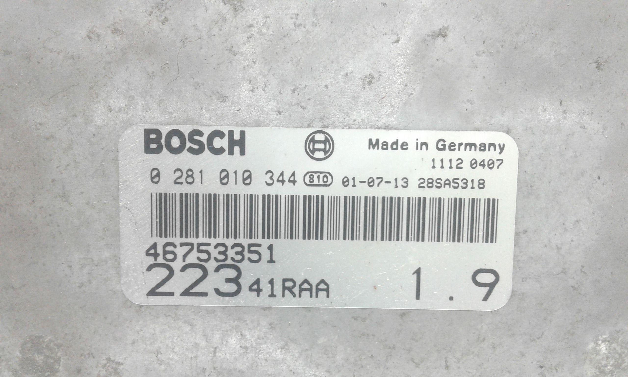 Centralina motore FIAT Dobl 1 Serie