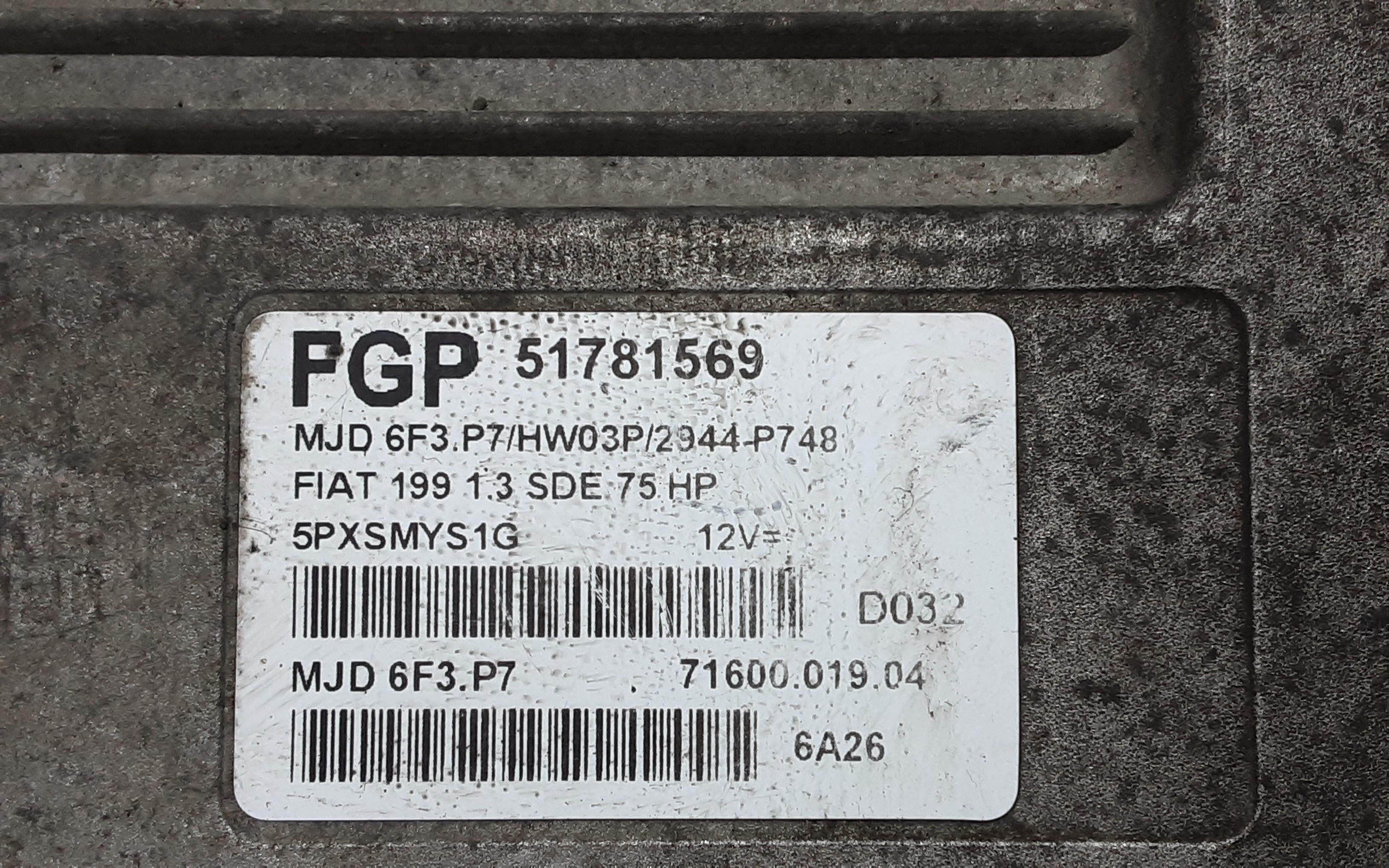 Centralina motore FIAT Grande Punto 1 Serie