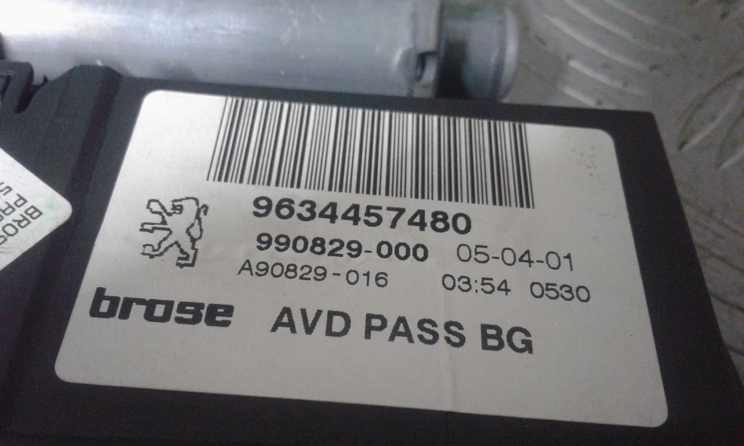 Motorino Alzavetro anteriore destra PEUGEOT 307 Berlina