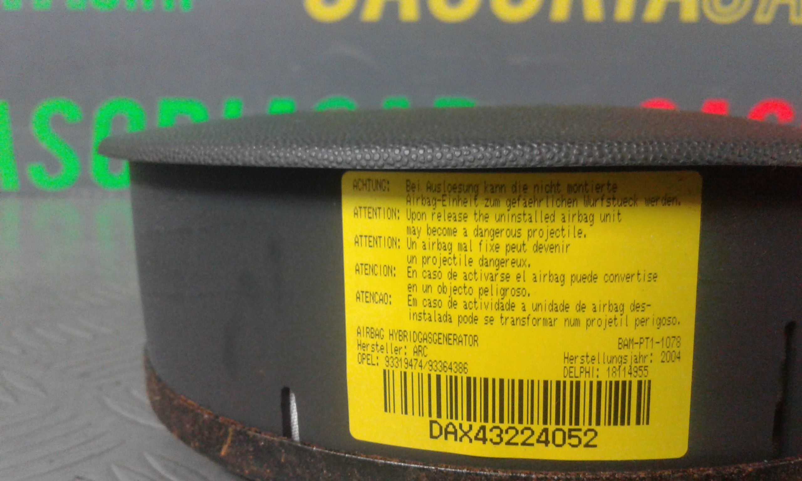 Airbag Volante OPEL Meriva 1 Serie