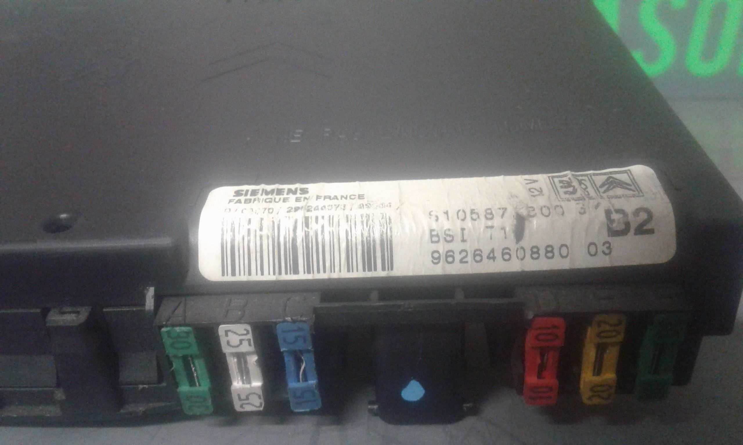 Centralina porta fusibili PEUGEOT 206 1 Serie