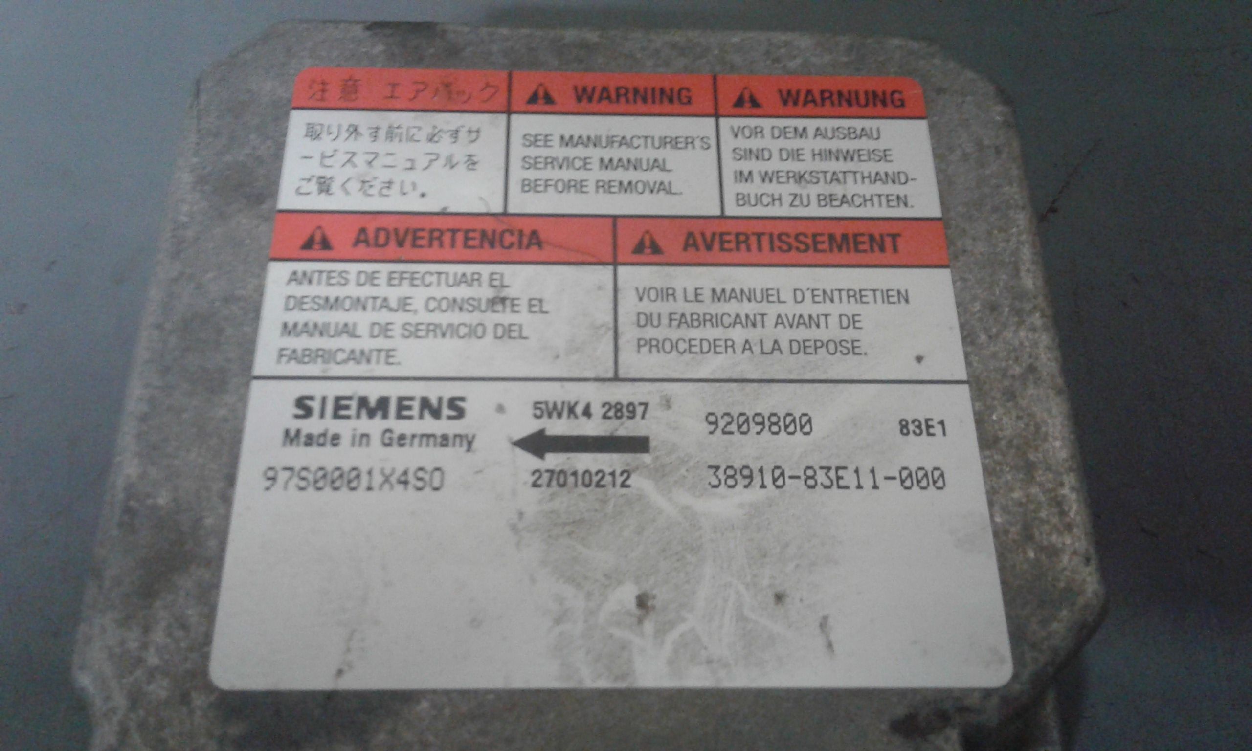 Centralina Airbag OPEL Agila 1 Serie