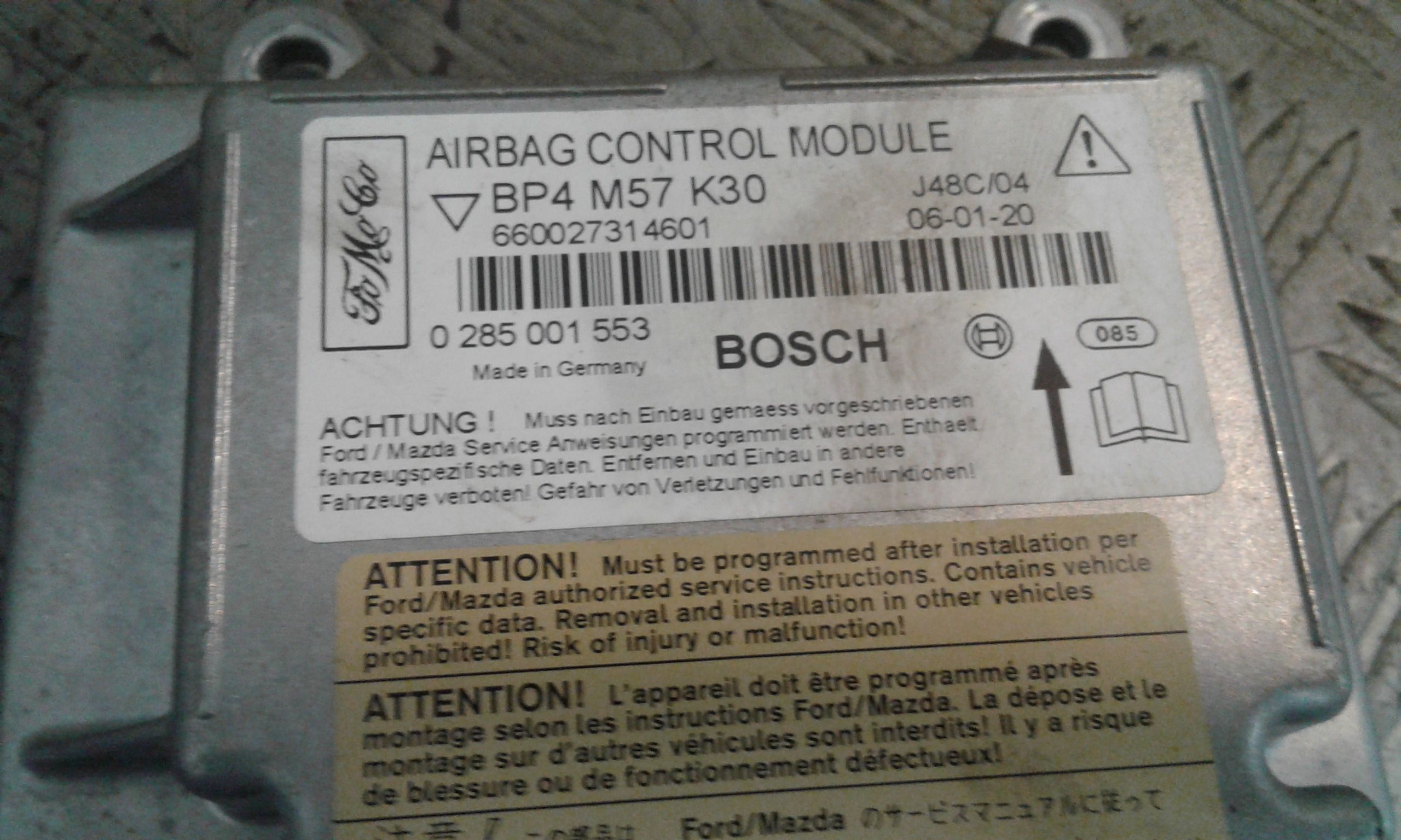 Centralina Airbag MAZDA 3 Berlina 1 Serie