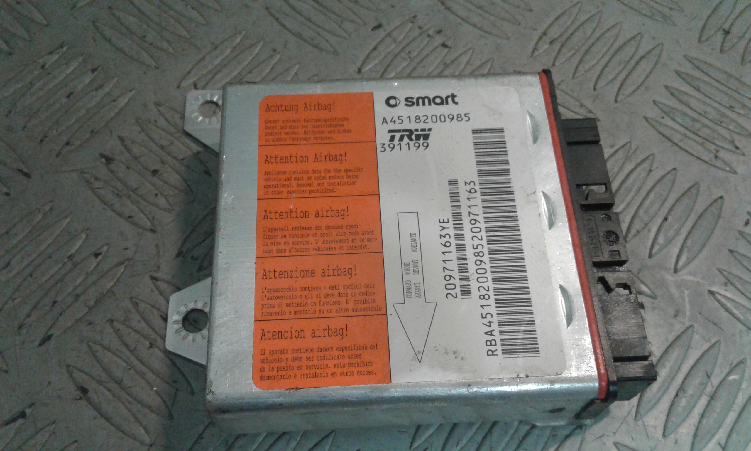 Centralina Airbag SMART Fortwo Coup 3 Serie