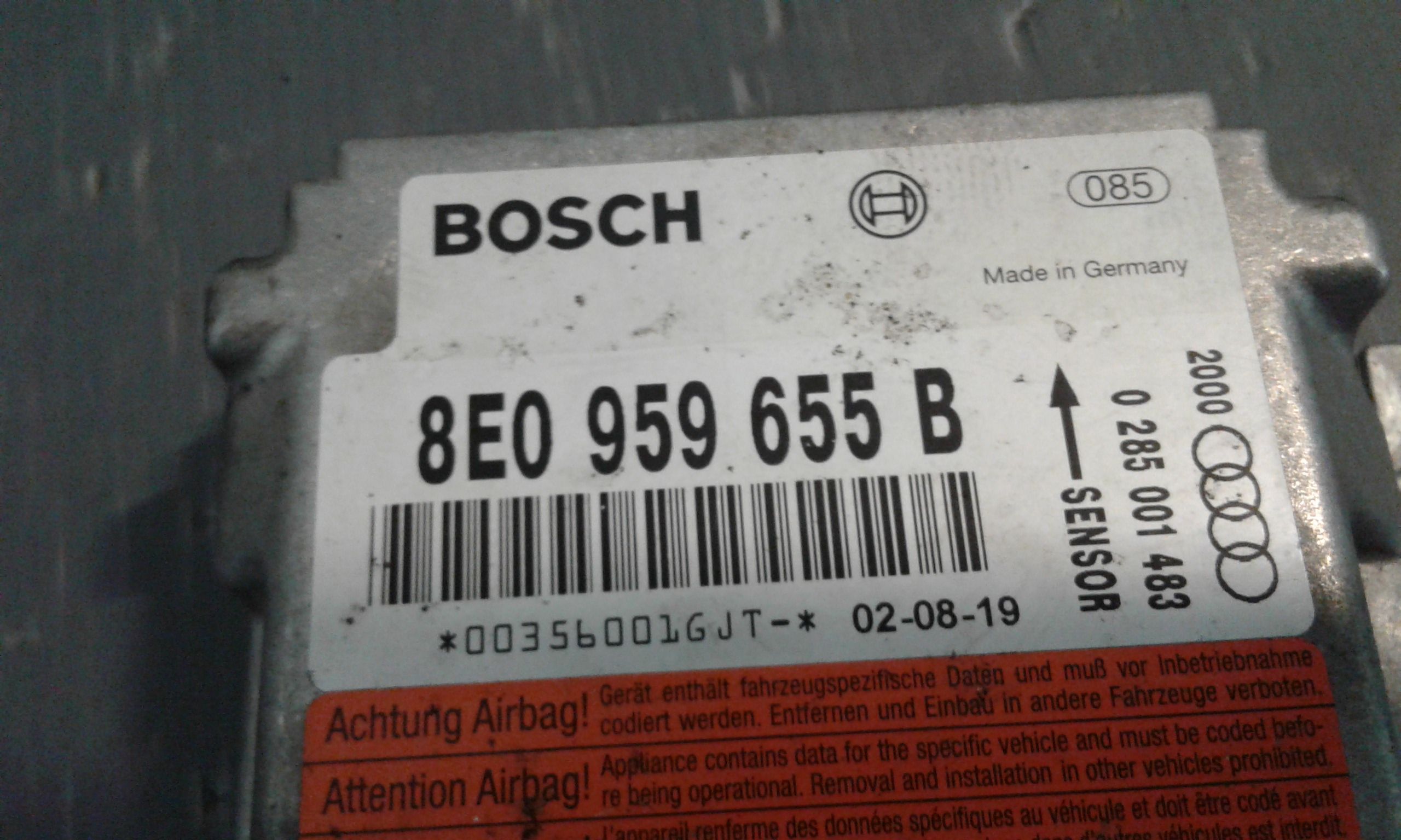 Centralina Airbag AUDI A4 Avant 2 Serie