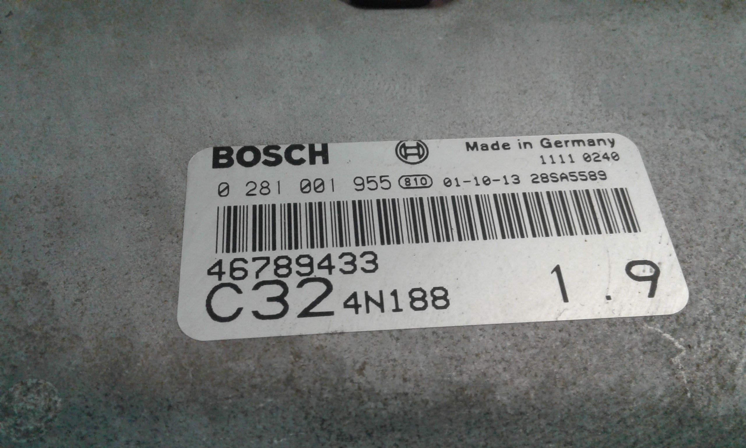 Centralina motore FIAT Punto Berlina 3P 2 Serie