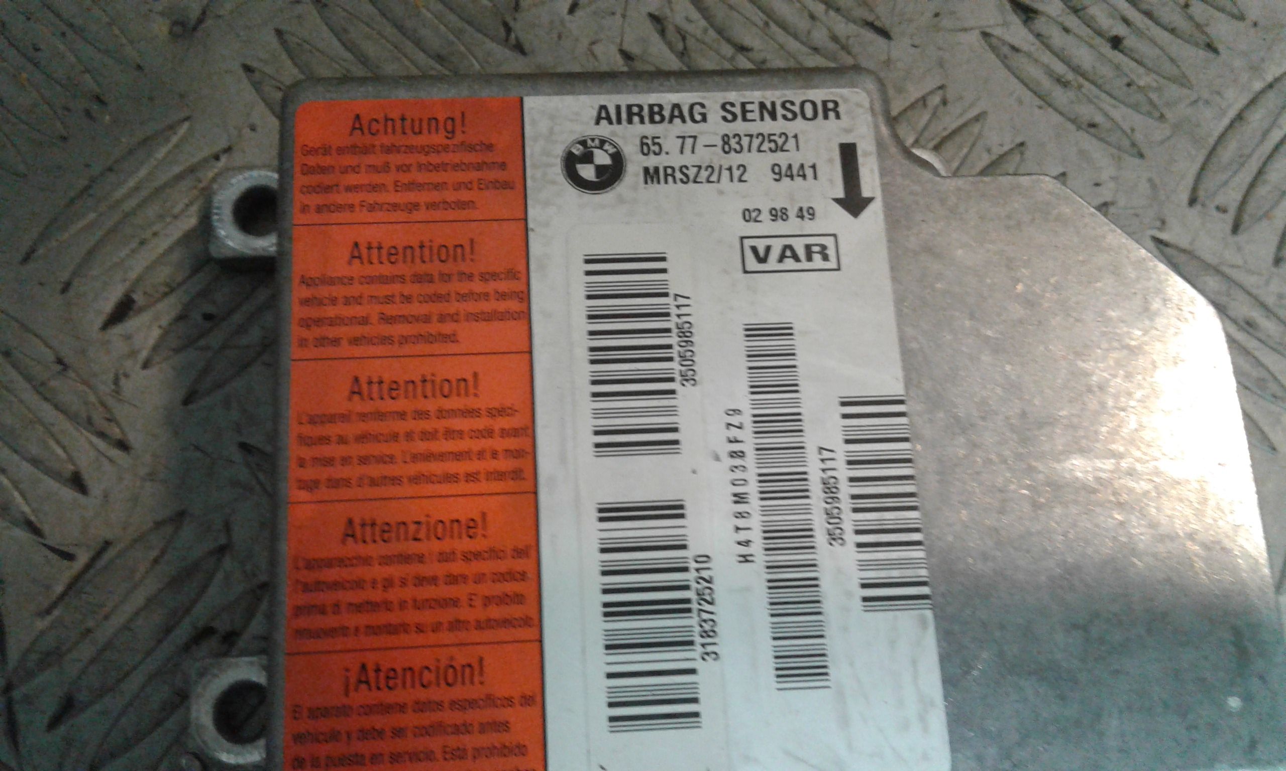 Centralina Airbag BMW Serie 5 E39 Berlina