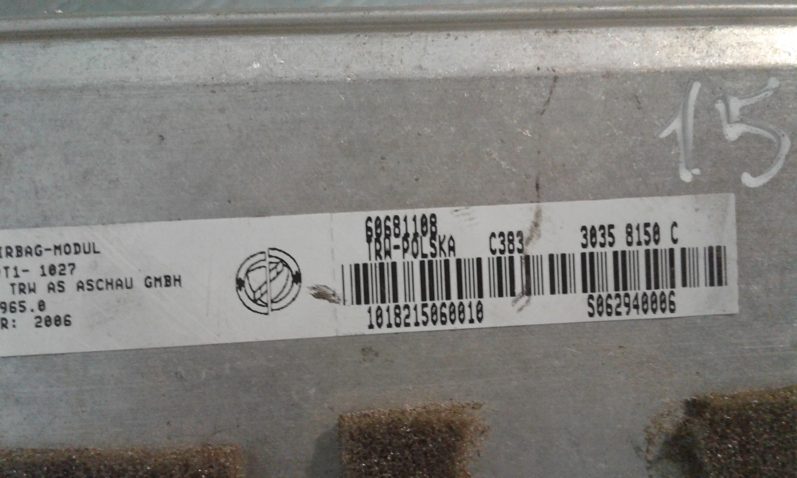 Airbag Passeggero ALFA ROMEO 159 Berlina 1 Serie