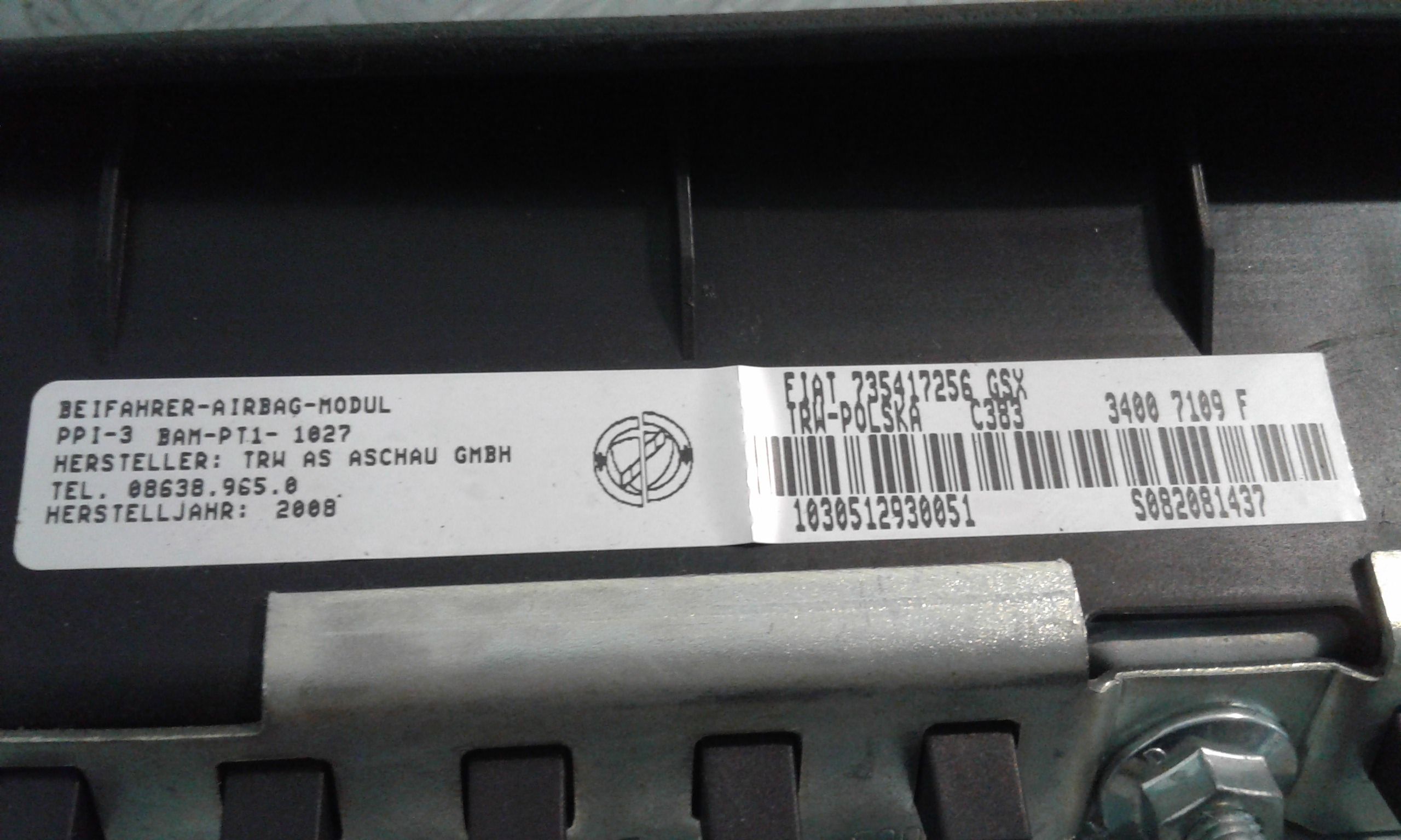 Airbag Passeggero FIAT Panda 2 Serie