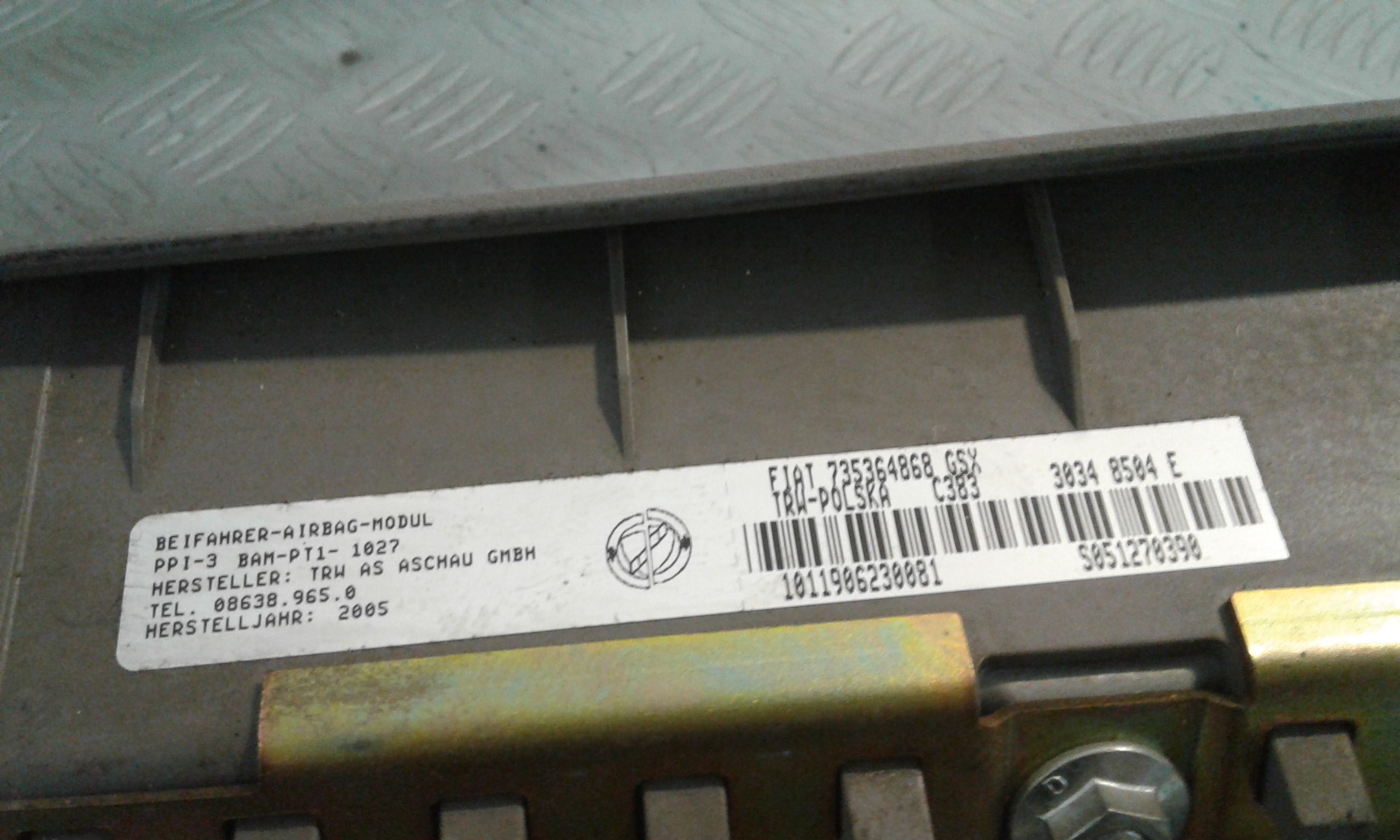 Airbag Passeggero FIAT Panda 2 Serie