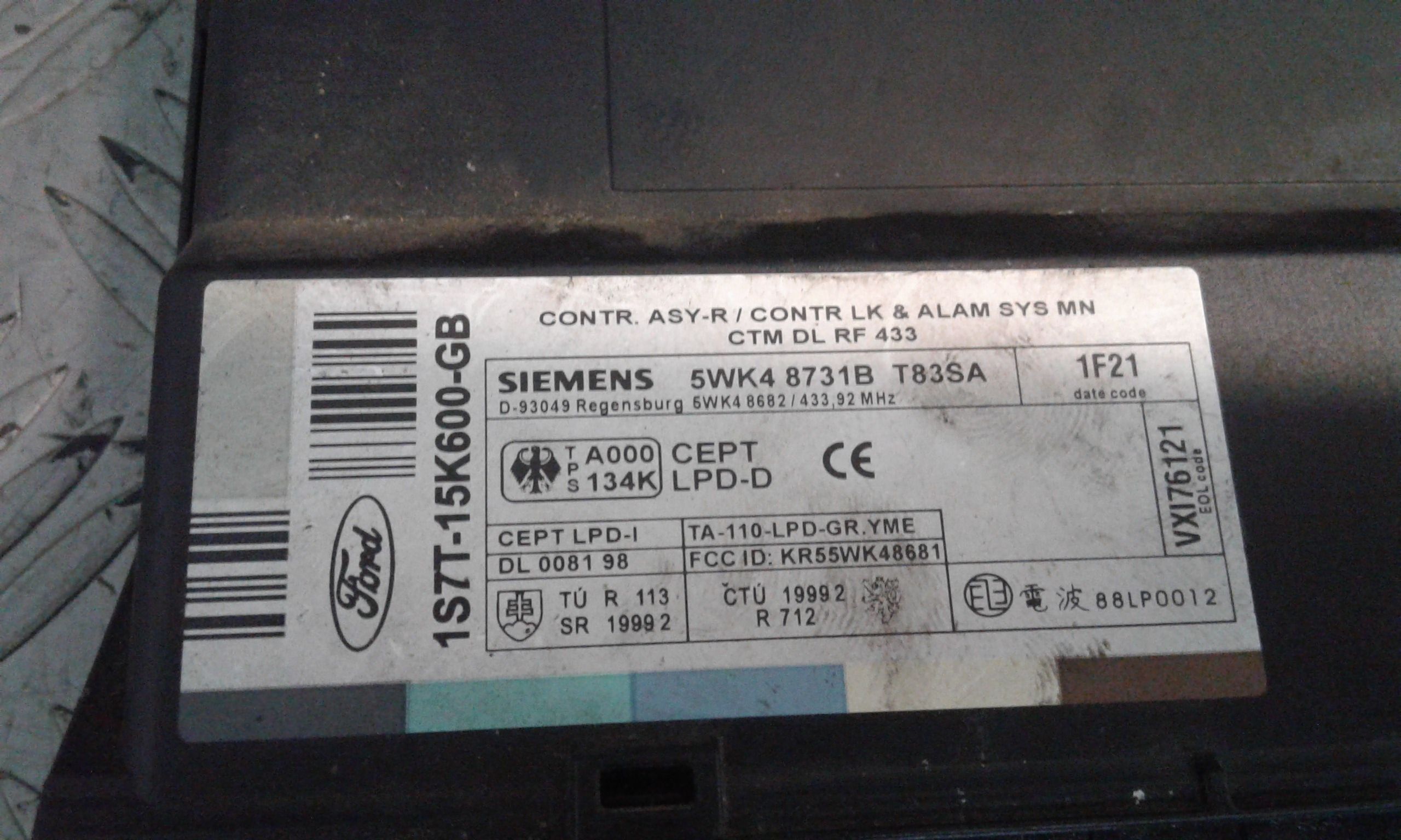 Centralina Comfort FORD Mondeo S. Wagon 3 Serie