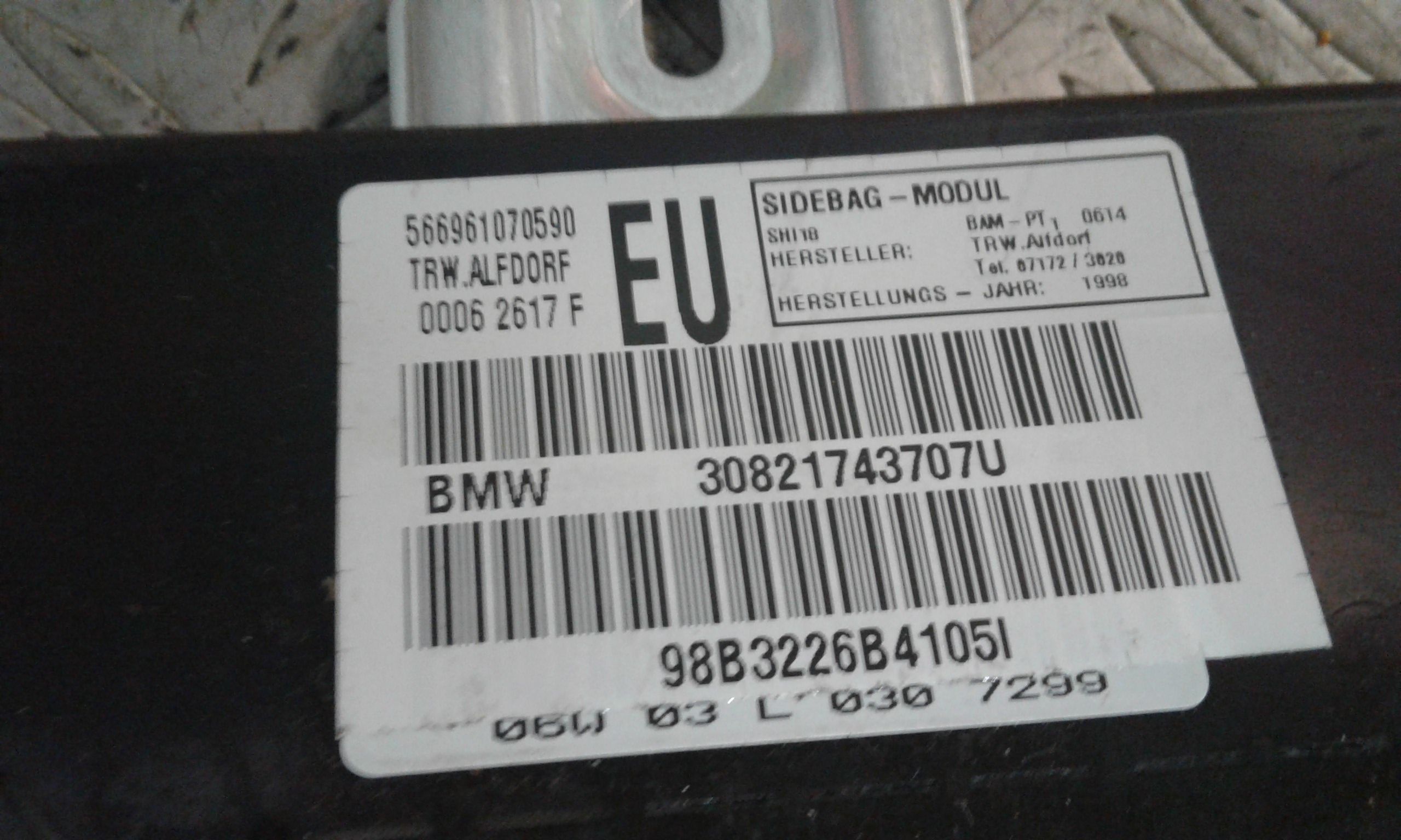 Airbag porta anteriore sinistra guida BMW Serie 3 E46 Berlina