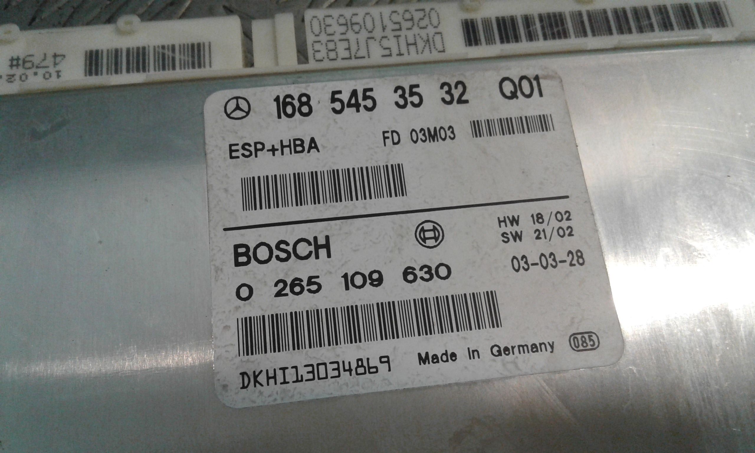 ESP MERCEDES Classe A W168 2 Serie