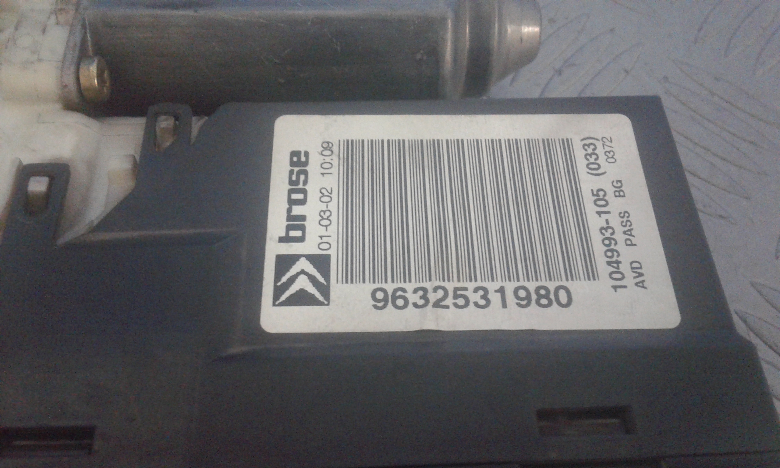 Motorino Alzavetro anteriore destra CITROEN C5 Break 1 Serie