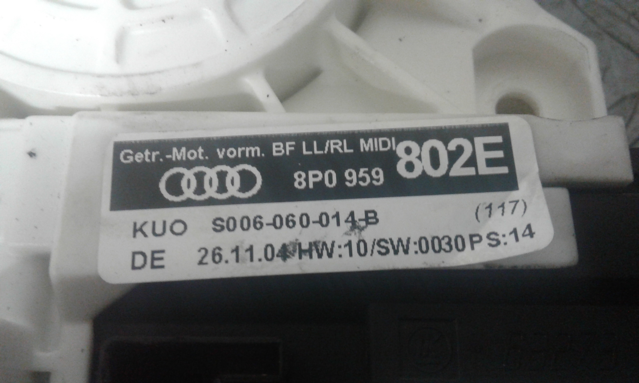 Motorino Alzavetro anteriore destra AUDI A3 3 Serie